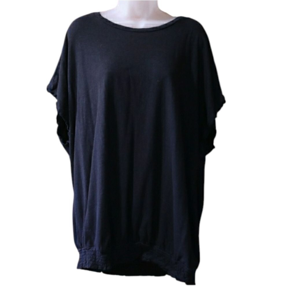 Torrid Plus Size 3X Black Classic Top - Soft Slub Jersey Cotton Blend